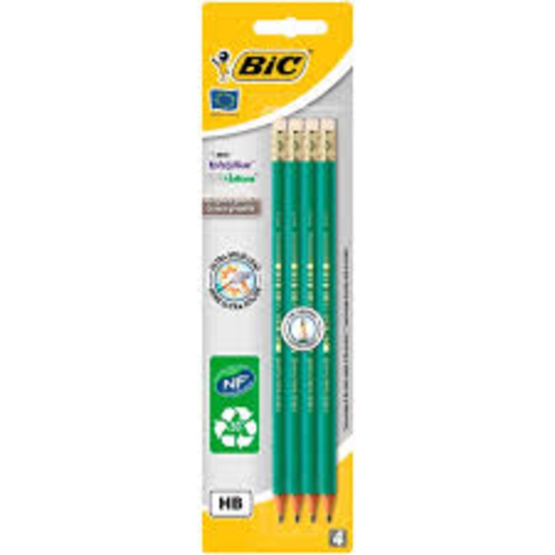 4-Pack BIC Evolution HB Pencils with Erasers