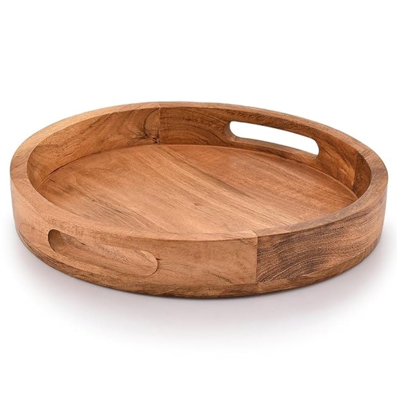 Acacia Wooden Round Tray 21cm