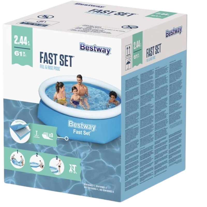 Bestway Fast Set Fill & Rise Pool 2.44m
