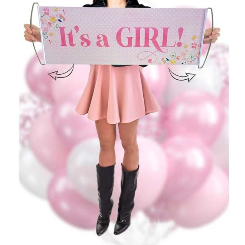 Its a Girl Gender Reveal Banner