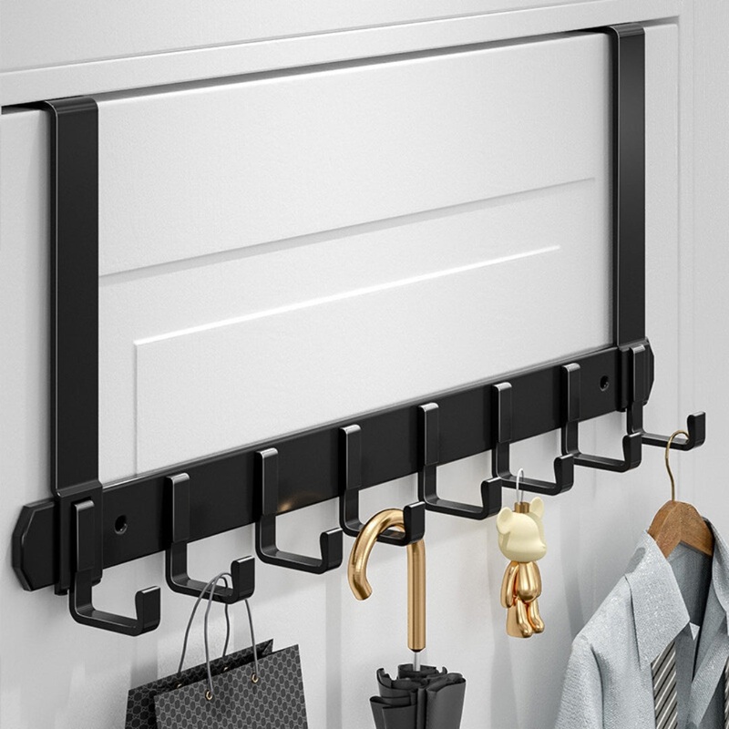 Overdoor Hook Rack with 8 Hooks