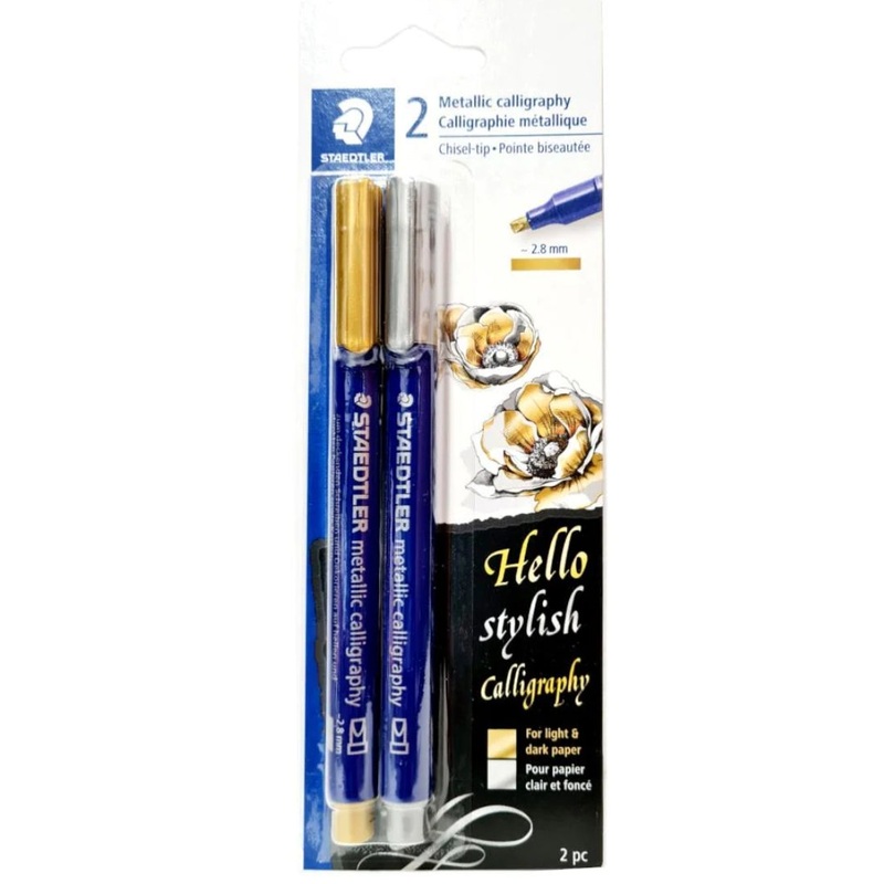 Pack of 2 Metallic Calligraphy Markers  Staedtler (by Staedtler)