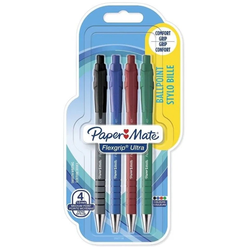 PaperMate FlexGrip Ultra 4pk Ballpoint Pens  Assorted by PaperMate