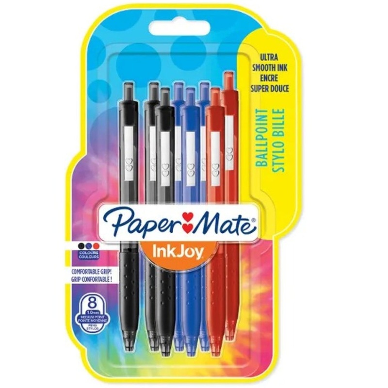 PaperMate Retractable Ballpoint Pens  8 Pack of Assorted Colours